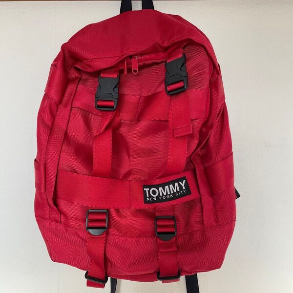 TOMMY 赤色 リュックサック スケボー