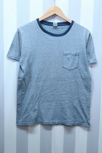 2-6304A/calcru 半袖ボーダーポケットTシャツ USA製 カルクルー 送料200円 