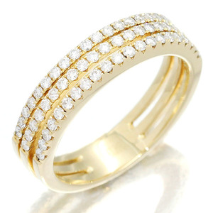 K18YG diamond ring D0.47ct 12 number Hierro Gold 750 gem gift woman present 20 fee 30 fee 40 fee 50 fee birthstone 9 month 