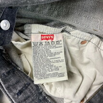 90年代 スペイン製 Levi's ユーロリーバイス 501 059 ブラックデニムパンツ 先染め メンズW31_画像6