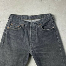 90年代 スペイン製 Levi's ユーロリーバイス 501 059 ブラックデニムパンツ 先染め メンズW31_画像2