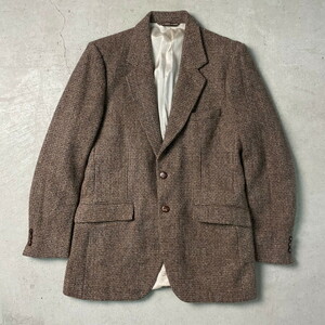 90年代 カナダ製 HARRIS TWEED ハリスツイード ウールテーラードジャケット メンズL相当