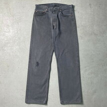 90年代 USA製 Levi's リーバイス 501 グレーデニム ブラックデニムパンツ メンズW34_画像1