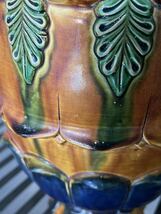 唐三彩★52cm大型花瓶 花器 中国古代品　骨董品　唐時代陶器焼物_画像6