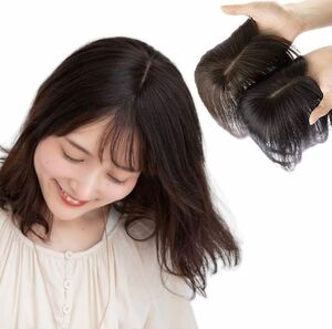 【新品未使用】ブライトララ　総手植え ヘアピース 人毛ウィッグ ダークブラウン