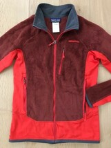 【良品】patagonia パタゴニア★フリースジャケット★赤×茶系★MENS XS_画像2