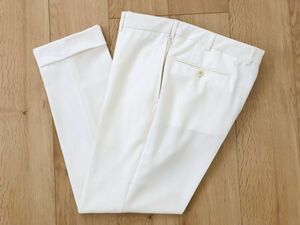 【美品】Ermenegildo Zegna ゼニア★ウールパンツ★薄クリーム★7-48R★スイス製