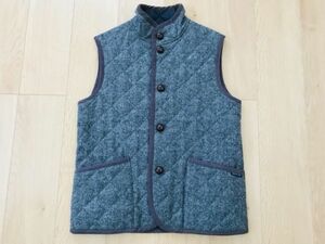 【美品】THE SMOCK SHOP★キルティングウールベスト★グレー★M