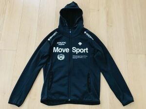 【良品】デサント MoveSport★ドライスウェットジャケット★黒★M