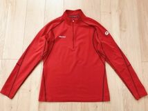 【美品】Marmot マーモット★ハーフジップドライシャツ★赤★JP-L_画像1