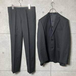 [ beautiful goods ]COMME CA ISM Comme Ca Ism wool setup suit stripe black men's L size top and bottom set formal business YW168