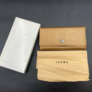 G1221F89 LOEWE ロエベ 長財布 レザー アナグラム ロングウォレット ゴールド金具 シャンパンゴールド