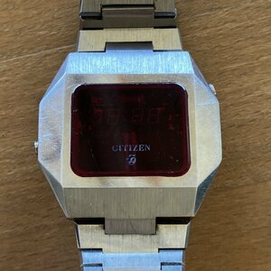 G1210 不動 CITIZEN シチズン 4-095162 LEDデジタル クォーツ USED　メンズ腕時計