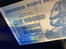 保証書付！！100兆ジンバブエドル 5枚 ジンバブエ 紙幣 ZIM BOND DOLLARS ハイパーインフレ 外貨 ズンバブエドル コレクション 高騰 J-2_3_画像4