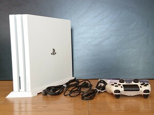 SONY PlayStation 4 Pro Glacier White ソニープレイステーション4プロ ホワイト 1TB 4K HDR CUH-7200B B02 動作品