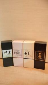 ニッカ ウイスキー NIKKA whisky 竹鶴 pure malt x1本、余市 x1本、宮城峡 x1本、伊達 x1本 計4本セット ギフト 箱 未開栓 送料込