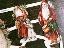 ドイツ アンティーク復刻クロモス (5) ◆クリスマス ノエル 天使 サンタクロース クリスマスツリー エンボス ダイカット_画像4