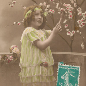 子供(24)N13◆少女 アンティークポストカード フランス ドイツ ベルギー イタリア イギリス ビンテージ 外国絵葉書