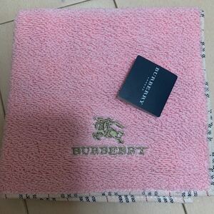 BURBERRY バーバリー タオルハンカチ リバーシブル ピンクチェック