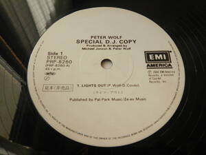 【12】ピーターウルフ(PRP8260ライツアウト東芝EMI1984年45RPM業界配布専用PETER WOLF/BILLY SQUIER/SPECIAL DJ COPY)