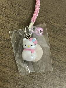 ハローキティ sanrio サンリオ HELLO KITTY 根付け 雪だるま snowman 冬 winter 冬季限定 2003 ピンク pink