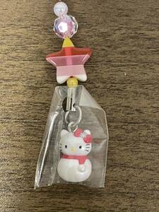 ハローキティ sanrio サンリオ HELLO KITTY 根付け 雪だるま snowman 冬 winter 冬季限定 2003 ストラップ ビーズ 赤 レッド