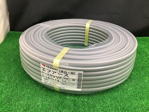 未使用品 YAZAKI 矢崎 エフアース 黒白+緑 アース付 VVF ケーブル (PbF) 2×2.0 + 1×1.6mm 灰