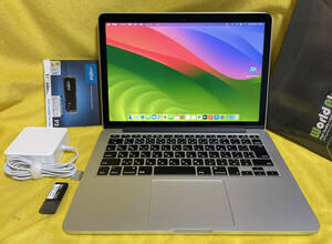 美品！ 新品バッテリー, 1TB-SSD, Core i7-2.8GHz, 16GB-RAM, MacBook Pro Retina Late 2013, 13-inch, A1502 (ME866J/A). トリプルOS