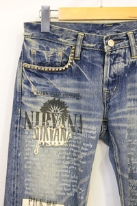 HYSTERIC GLAMOUR メンズ デニムパンツ W30 NIRVANA スタッズデニムパンツ【中古】