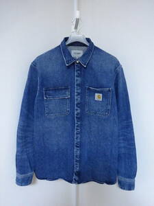 carhartt Salinac Shirt Jacket デニムシャツジャケット インディゴ メンズ XL カーハート サリナックシャツジャケット