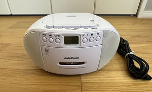 オーム電機 AudioComm CDラジオカセットレコーダー ホワイト RCD-570Z-W 03-0772 OHM　中古美品