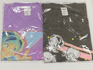 うる星やつら ラムちゃん デザイン Tシャツ Mサイズ 2種 パープル/チャコールグレー 展示未使用品