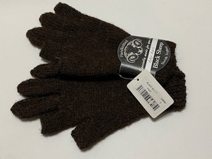 BLACK SHEEP WOOL100％ 手袋 英国製（親指 ひとさし指 カット加工あり） 展示未使用品