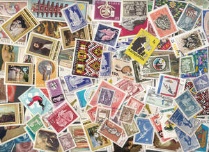 外国切手使用済:おもにルーマニアなどの東欧約180枚