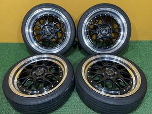 No.398　Black Diamond　ブラックダイアモンド　16インチ　16×5.5J　4穴　メッシュホイール　4本セット　140サイズ×4