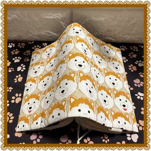 ブックカバー☆ハンドメイド【文庫本サイズ】柴犬