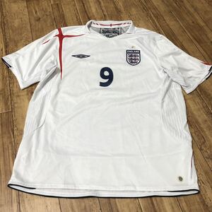 ★アンブロ UMBRO 05/07 ウェイン・ルーニー イングランド 代表ユニフォーム サッカー XL (XXL)サイズ 半袖