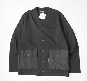 ★未使用 COMME des GARCONS HOMME ◆ ポケット付き ニットカーディガン 黒 S (下げ札付 定価2.7万円) コムデギャルソン オム ◆464/CQ13