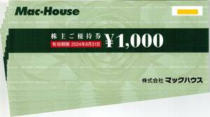 ★最新★マックハウス 株主優待券6,000円分★