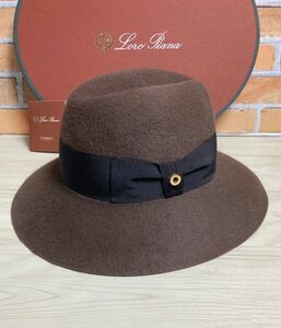 美品　Loro Piana ロロピアーナ　ラビット　カシミヤ　茶色　ハット