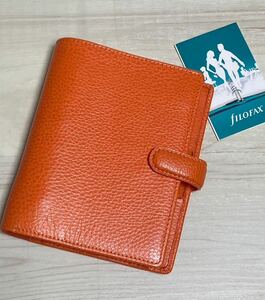 未使用　FILOFAX フィンスバリー　オレンジ　本革　システム手帳