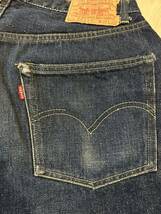 Vintage ヴィンテージ LEVI’S 501XX ギャラ入り 紙パッチ リーバイス levis 紙ギャラ まっ紺 濃紺 ミント 片面 革パッチ デッド NOS_画像7