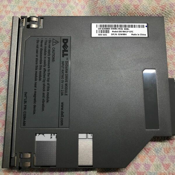 Dell ノートPC　薄型 DVD-RW マルチ ドライブ　Dell DS-8W1P 07C