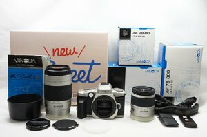 【適格請求書発行】ジャンク品 MINOLTA ミノルタ α Sweet II L フィルム一眼レフ ダブルズームキット 元箱付【アルプスカメラ】231220o