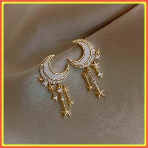 [ safety anonymity delivery ] earrings Gold three day month zinc alloy great popularity rhinestone earrings earrings #C171-3