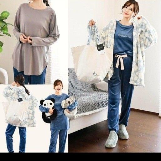 新品☆しまむら×MUMUさん☆ルームウェア福袋♪ネイビー Mサイズ 部屋着 パジャマ