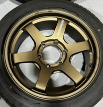 レイズ　RAYS TE37 SB ブロンズ　18×8j+38 6H139.7 ハイエースなどに　225/50R18 タイヤ付き　中古　美品　ガリキズなし_画像5