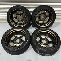 レイズ　RAYS TE37 SB ブロンズ　18×8j+38 6H139.7 ハイエースなどに　225/50R18 タイヤ付き　中古　美品　ガリキズなし_画像2