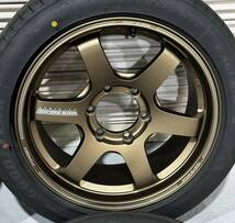 レイズ　RAYS TE37 SB ブロンズ　18×8j+38 6H139.7 ハイエースなどに　225/50R18 タイヤ付き　中古　美品　ガリキズなし_画像6