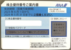 【送料無料】ANA株主優待券（有効期限2024年5月31日）3枚 セット 